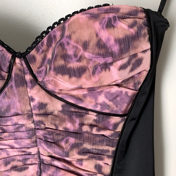 Bebe size XS ruched taffeta dress NWT - Picture 4 of 16